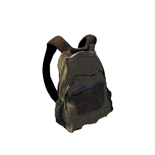 prefab empty backpack brown